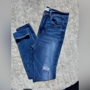 Sneak Peek High Rise Blue Denim Jeans